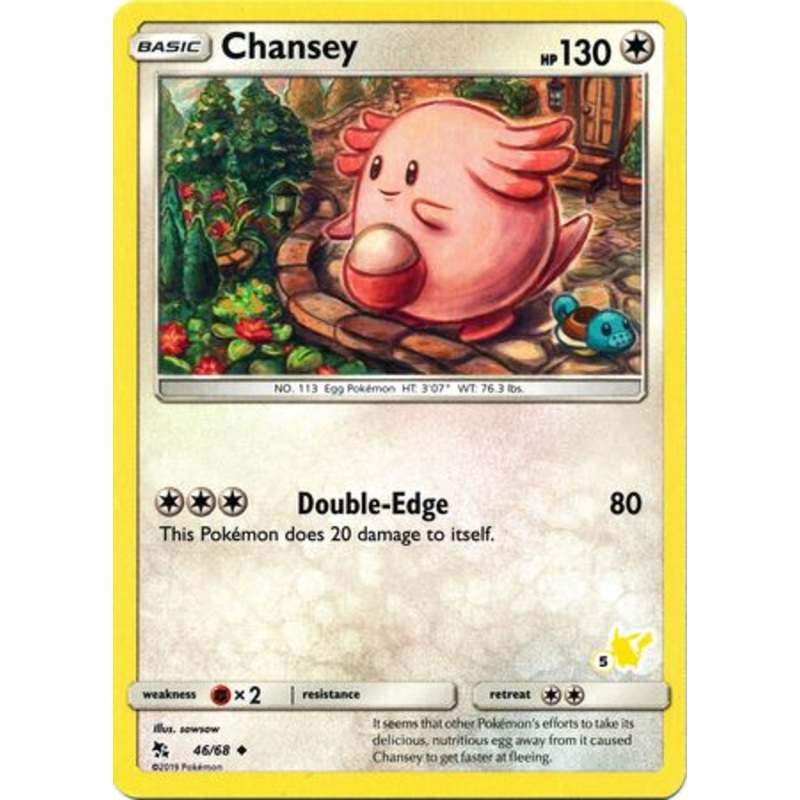 Chansey (46/68) (Pikachu Stamp #5) [Battle Academy 2020]