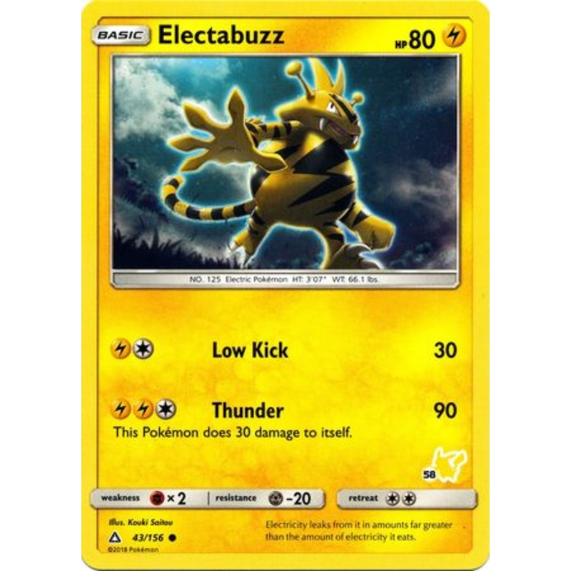 Electabuzz (43/156) (Pikachu Stamp #58) [Battle Academy 2020]