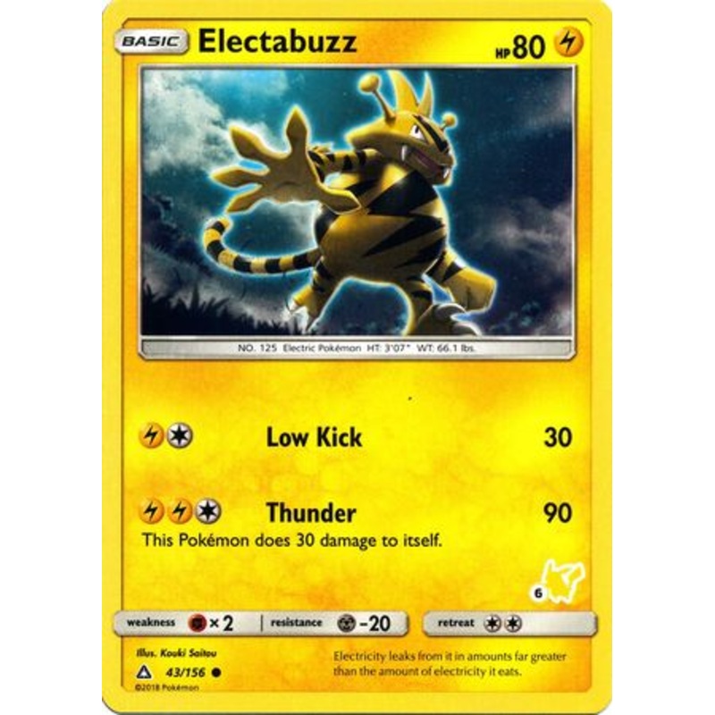 Electabuzz (43/156) (Pikachu Stamp #6) [Battle Academy 2020]