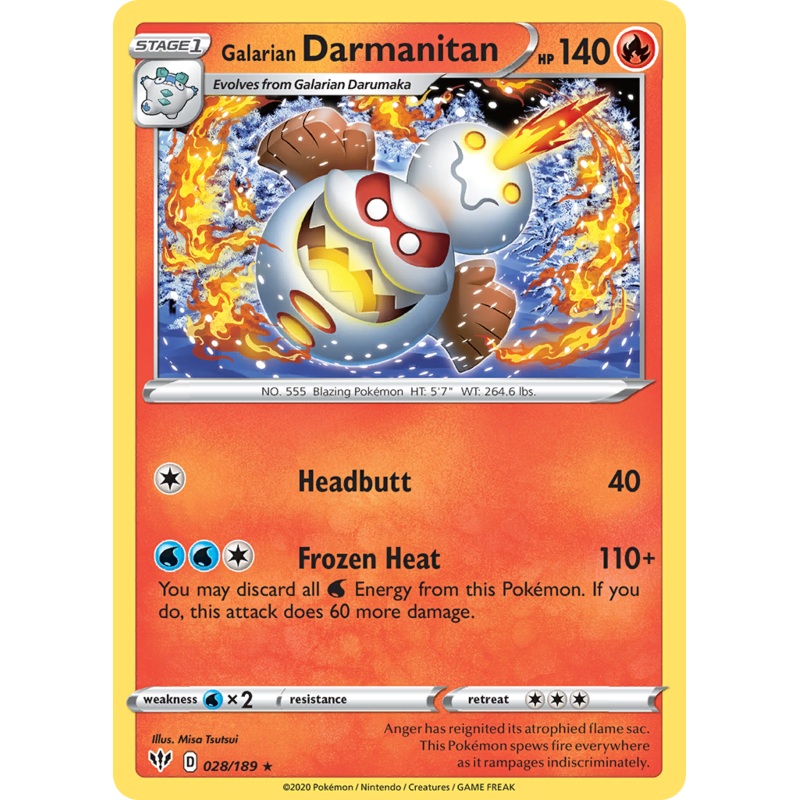 Galarian Darmanitan (028/189) [Sword & Shield: Darkness Ablaze]