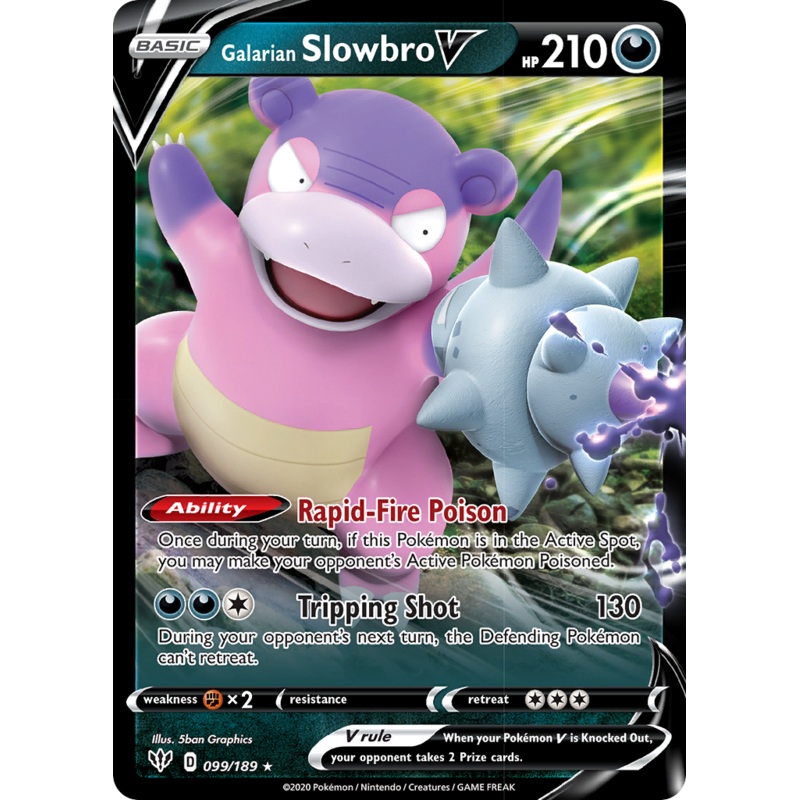 Galarian Slowbro V (099/189) [Sword & Shield: Darkness Ablaze]