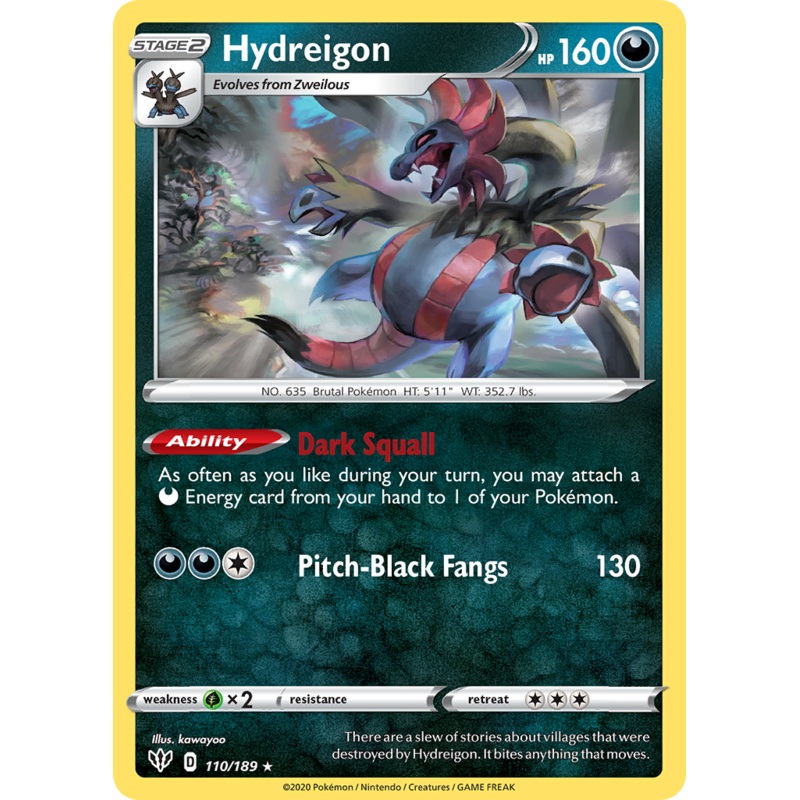 Hydreigon (110/189) [Sword & Shield: Darkness Ablaze]