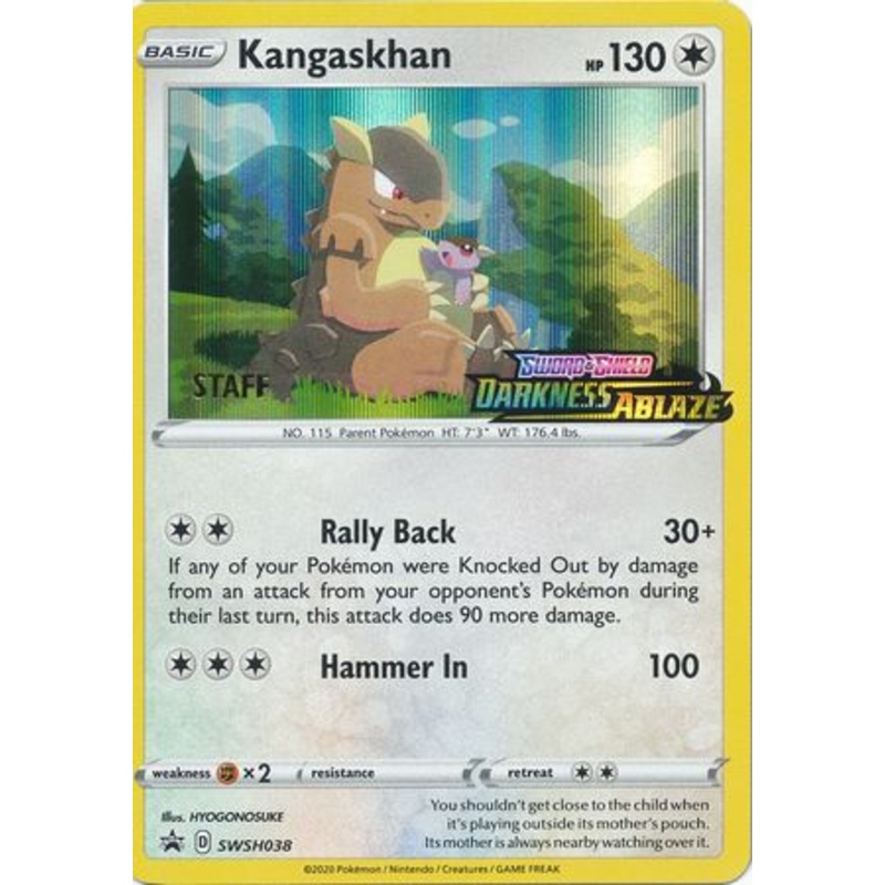 Kangaskhan (SWSH038) (Staff Prerelease Promo) [Sword & Shield: Black Star Promos]