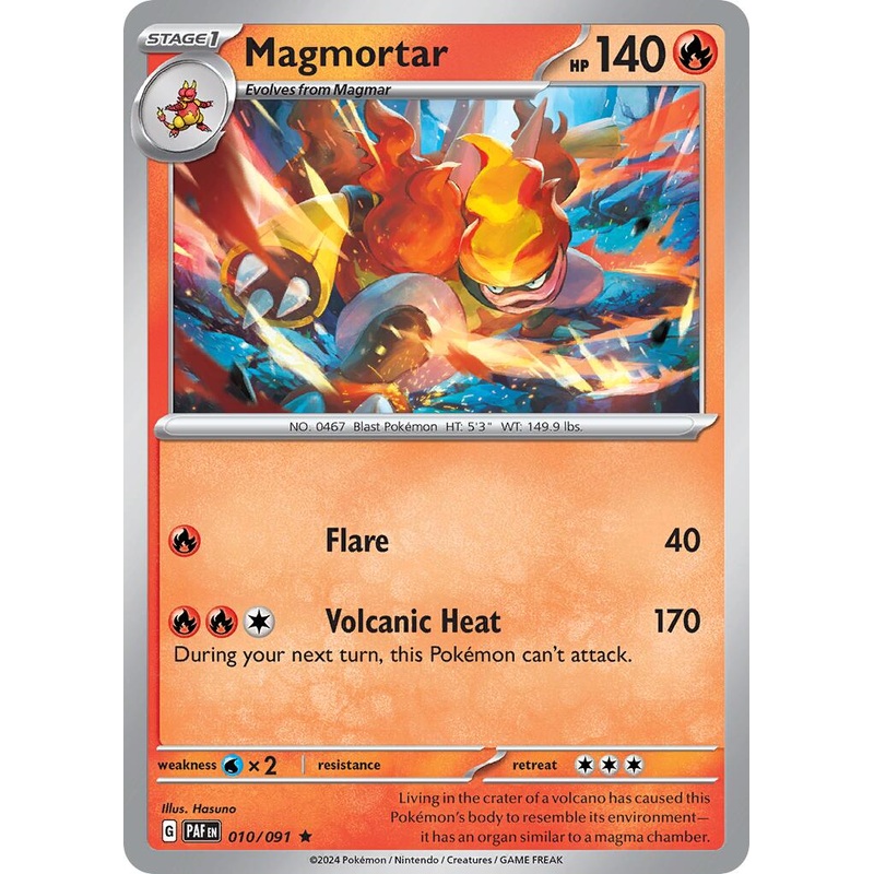 Magmortar (010/091) (Theme Deck Exclusive) [Scarlet & Violet: Paldean Fates]