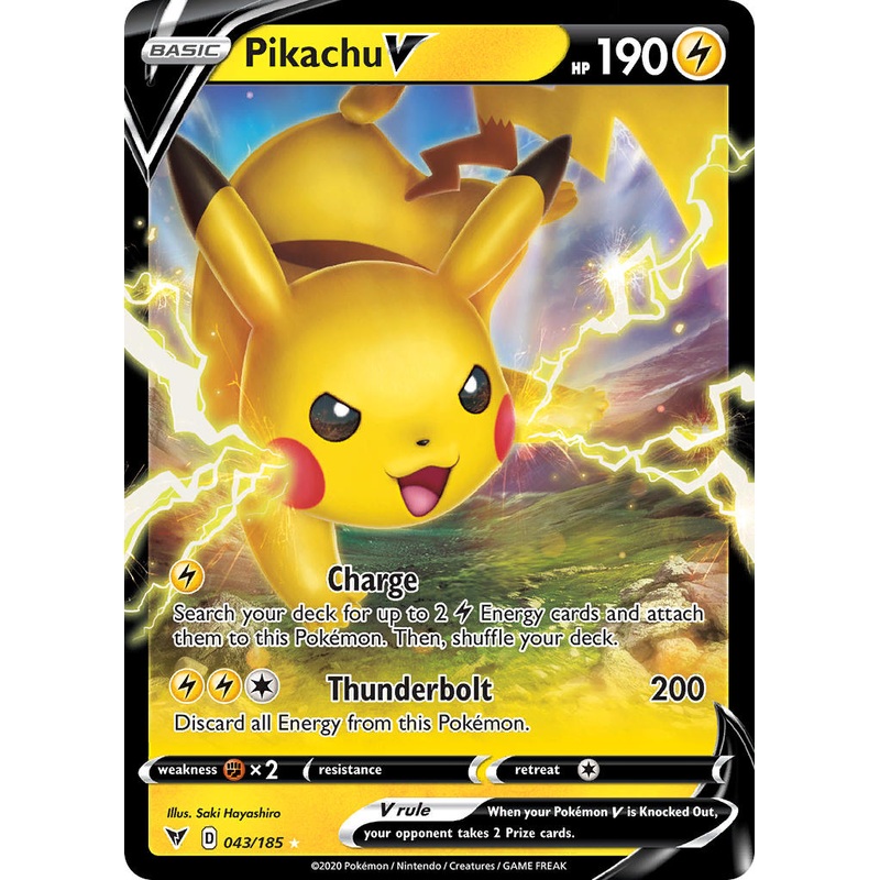 Pikachu V (043/185) [Sword & Shield: Vivid Voltage]