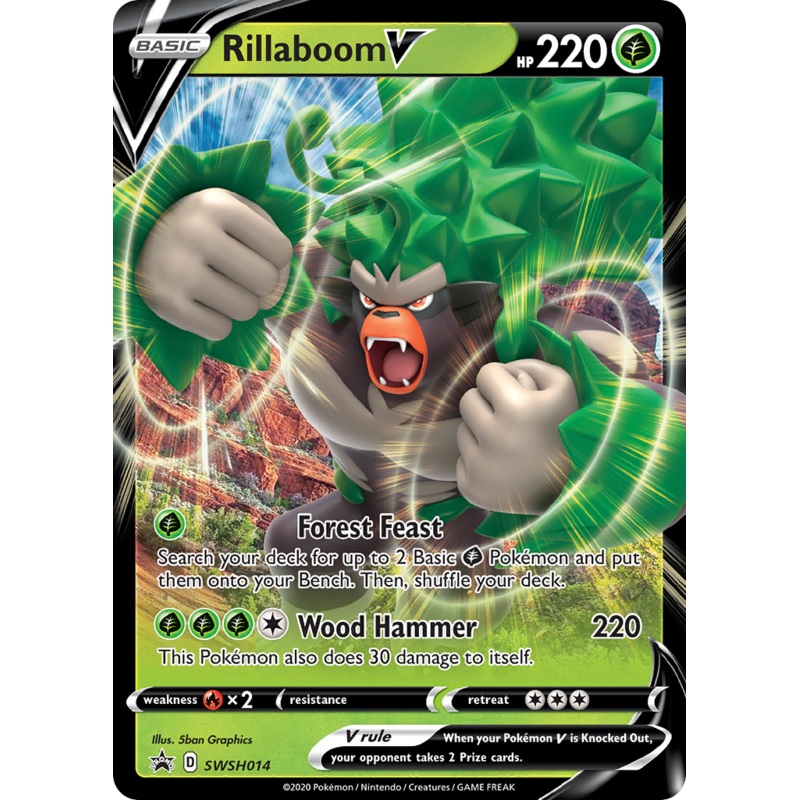 Rillaboom V (SWSH014) (Jumbo Card) [Sword & Shield: Black Star Promos]
