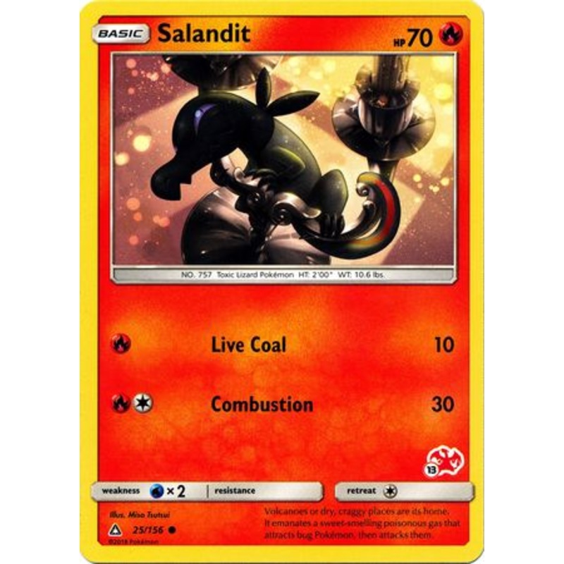 Salandit (25/156) (Charizard Stamp #13) [Battle Academy 2020]
