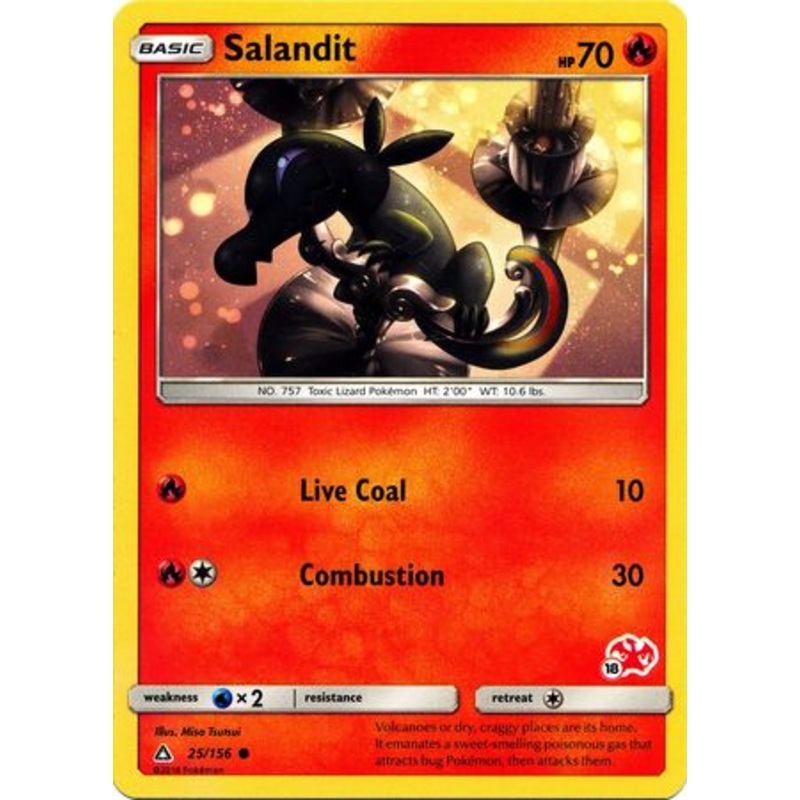 Salandit (25/156) (Charizard Stamp #18) [Battle Academy 2020]
