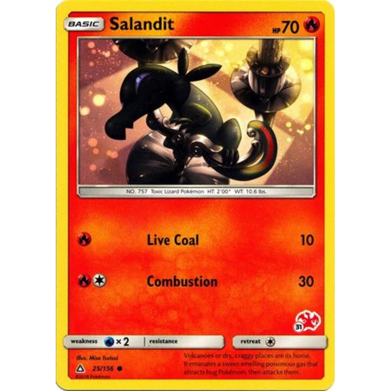 Salandit (25/156) (Charizard Stamp #31) [Battle Academy 2020]