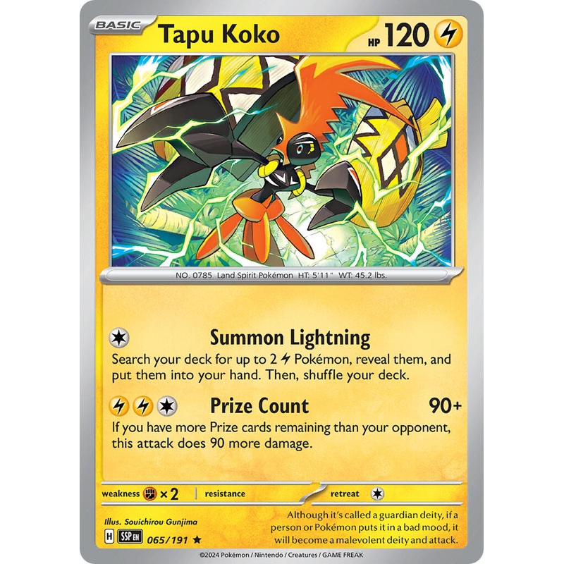 Tapu Koko (065/191) (Theme Deck Exclusive) [Scarlet & Violet: Surging Sparks]