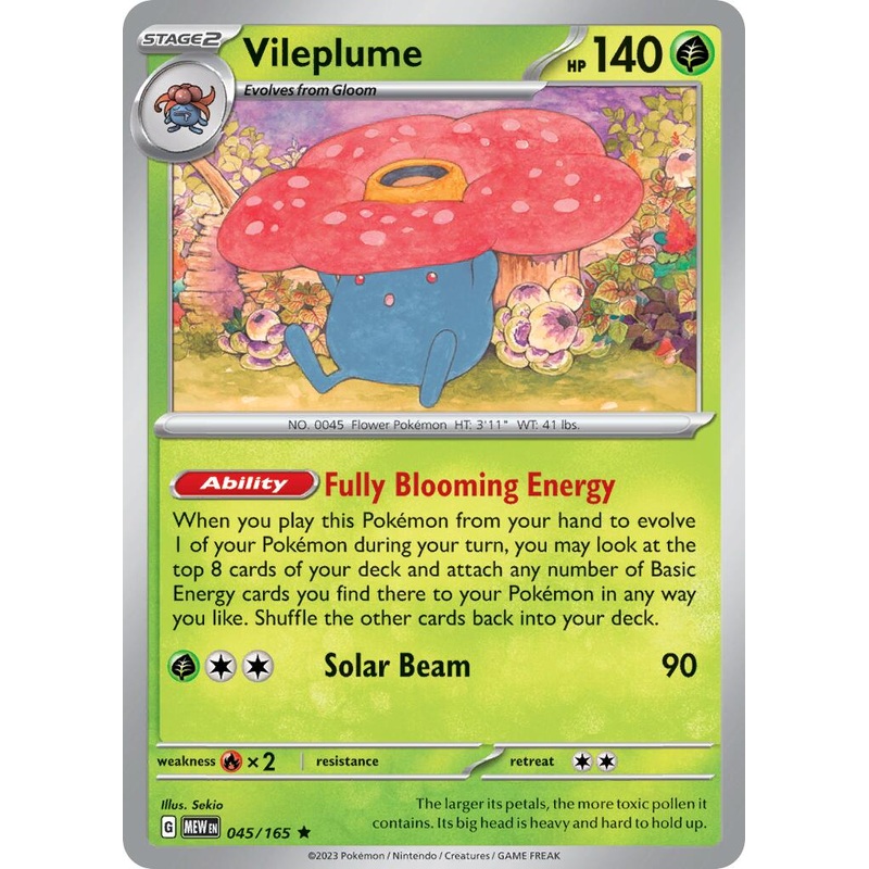 Vileplume (045/165) (Theme Deck Exclusive) [Scarlet & Violet 151]