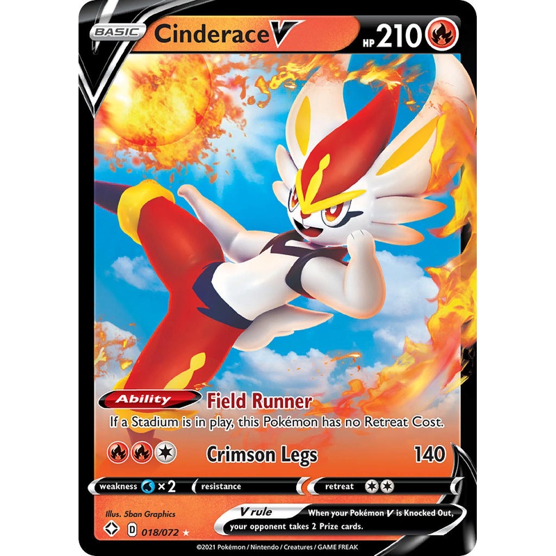 Cinderace V (018/072) [Sword & Shield: Shining Fates]