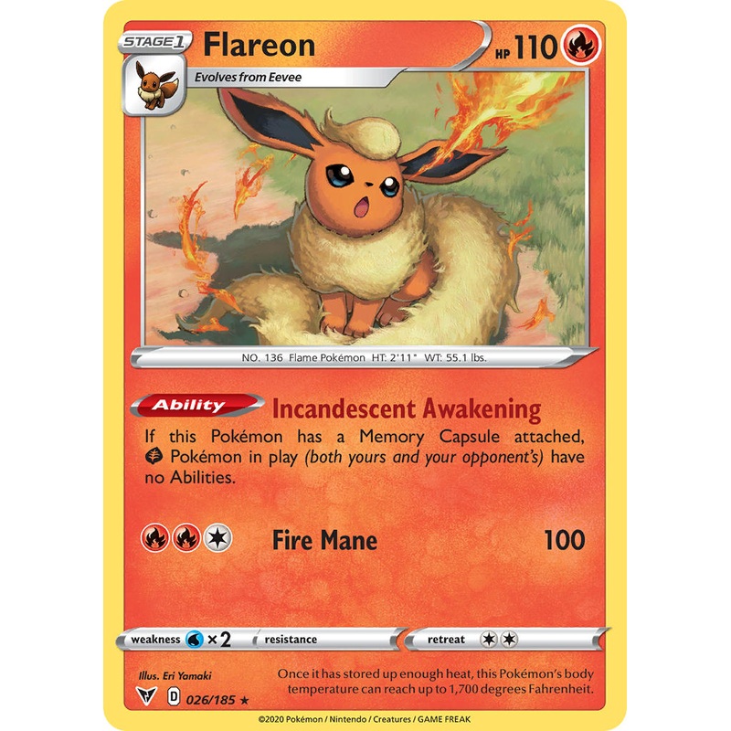 Flareon (026/185) [Sword & Shield: Vivid Voltage]