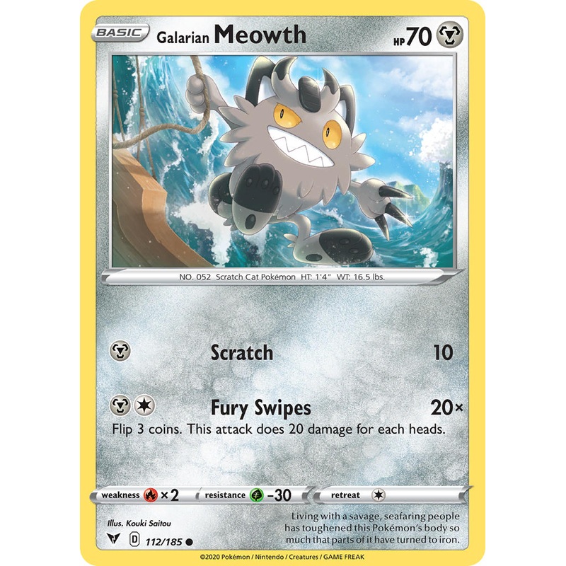 Galarian Meowth (112/185) [Sword & Shield: Vivid Voltage]