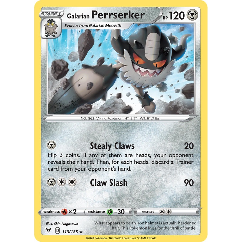 Galarian Perrserker (113/185) [Sword & Shield: Vivid Voltage]