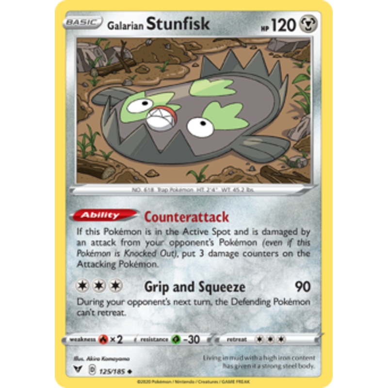 Galarian Stunfisk (125/185) [Sword & Shield: Vivid Voltage]