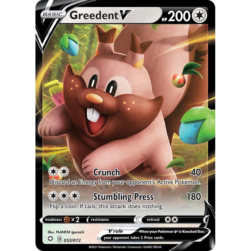 Greedent V (053/072) [Sword & Shield: Shining Fates]