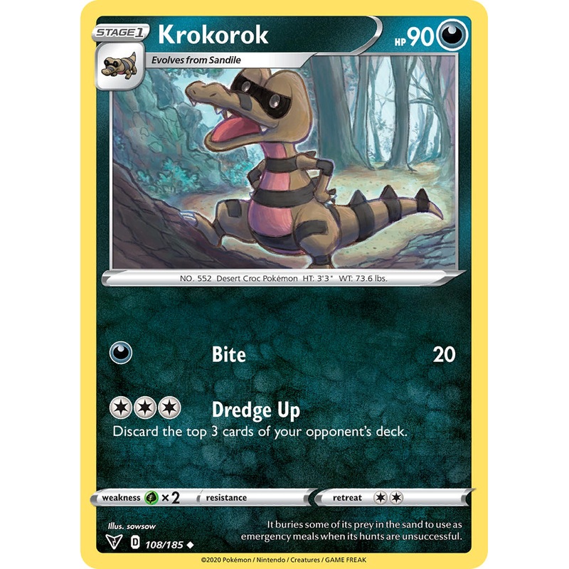 Krokorok (108/185) [Sword & Shield: Vivid Voltage]