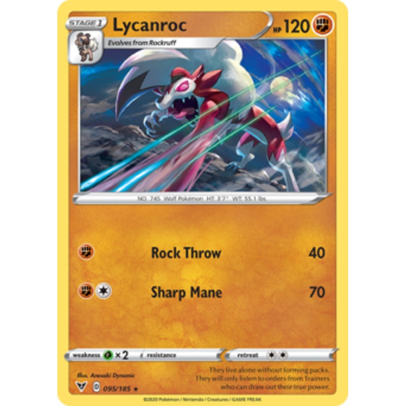 Lycanroc (095/185) [Sword & Shield: Vivid Voltage]