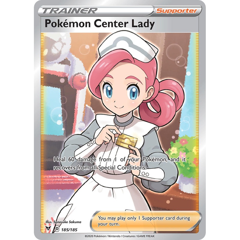 Pokemon Center Lady (185/185) [Sword & Shield: Vivid Voltage]