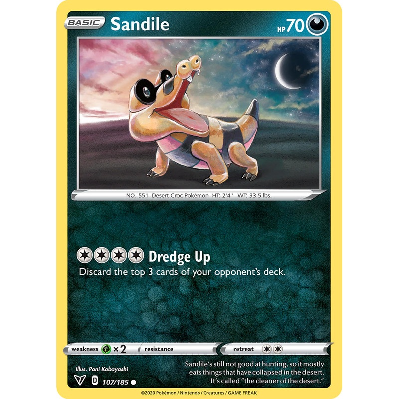 Sandile (107/185) [Sword & Shield: Vivid Voltage]