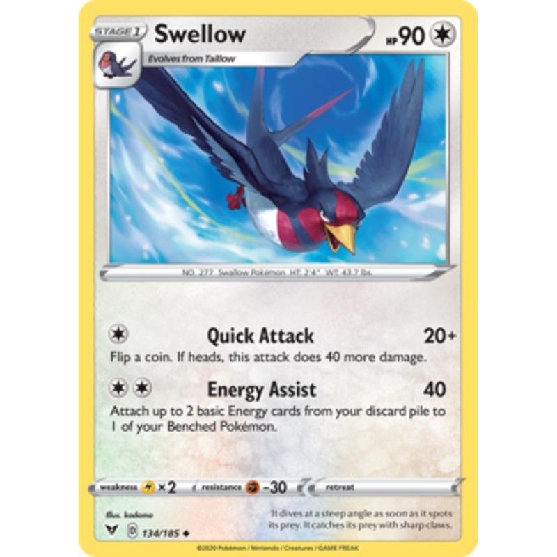 Swellow (134/185) [Sword & Shield: Vivid Voltage]