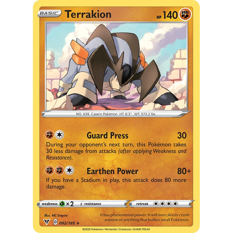 Terrakion (092/185) [Sword & Shield: Vivid Voltage]
