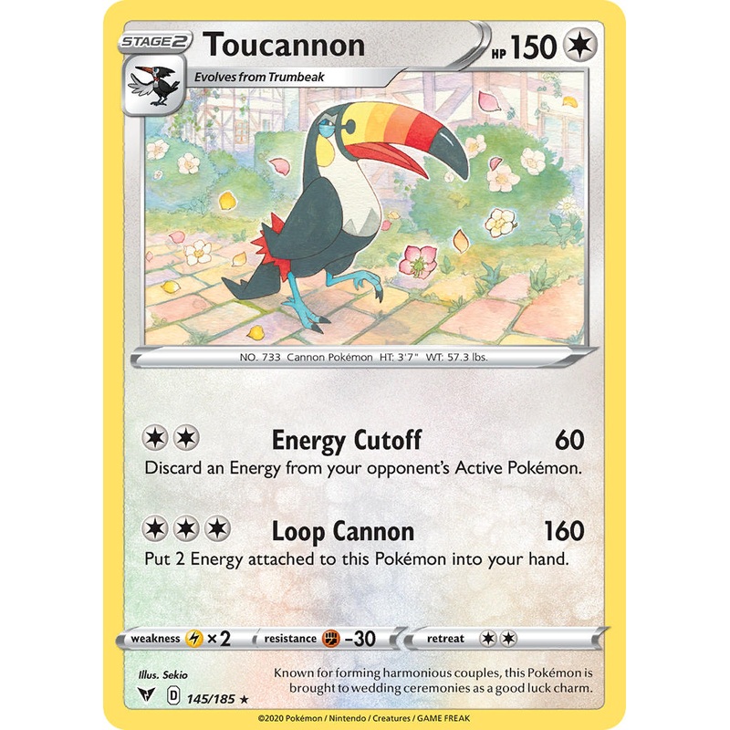 Toucannon (145/185) [Sword & Shield: Vivid Voltage]