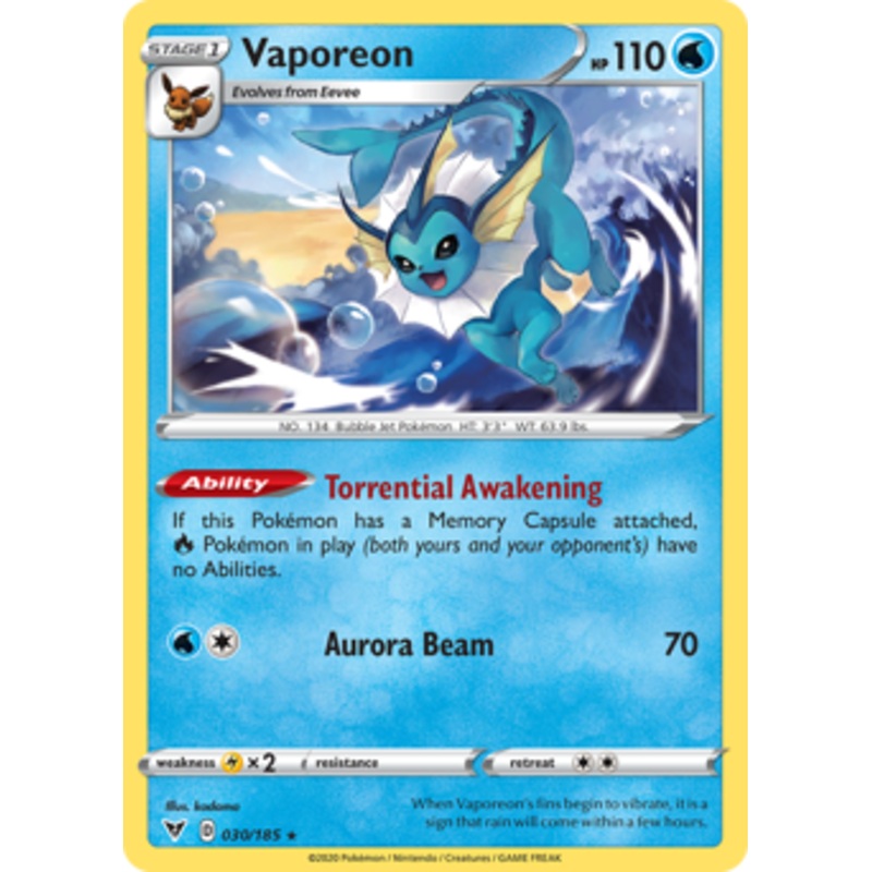 Vaporeon (030/185) [Sword & Shield: Vivid Voltage]