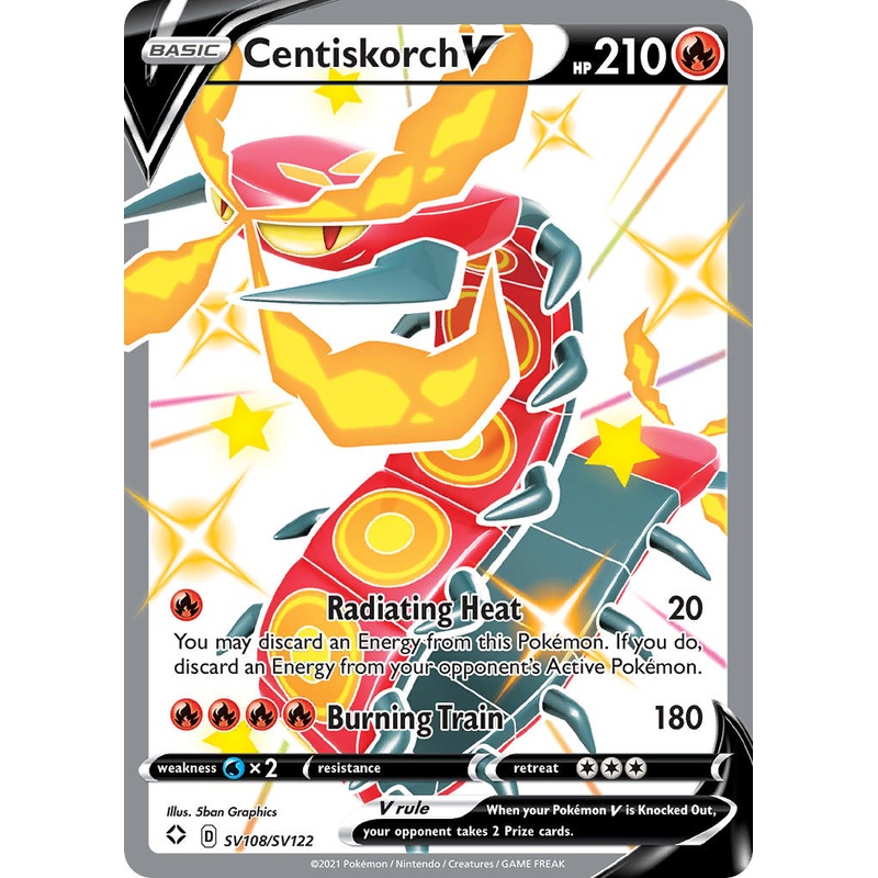 Centiskorch V (SV108/SV122) [Sword & Shield: Shining Fates]