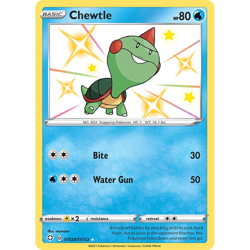 Chewtle (SV028/SV122) [Sword & Shield: Shining Fates]