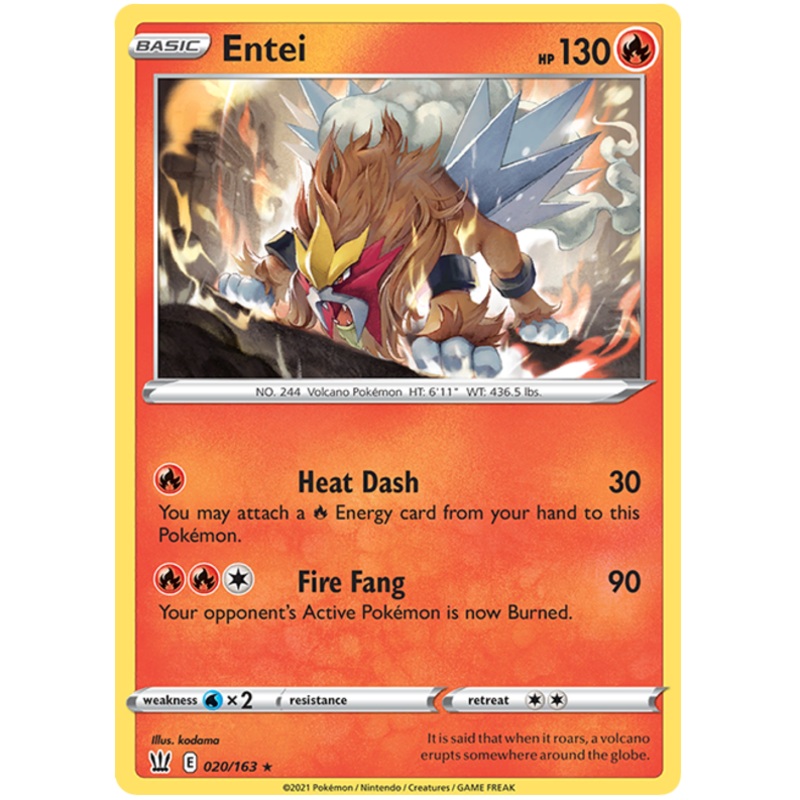 Entei (020/163) [Sword & Shield: Battle Styles]