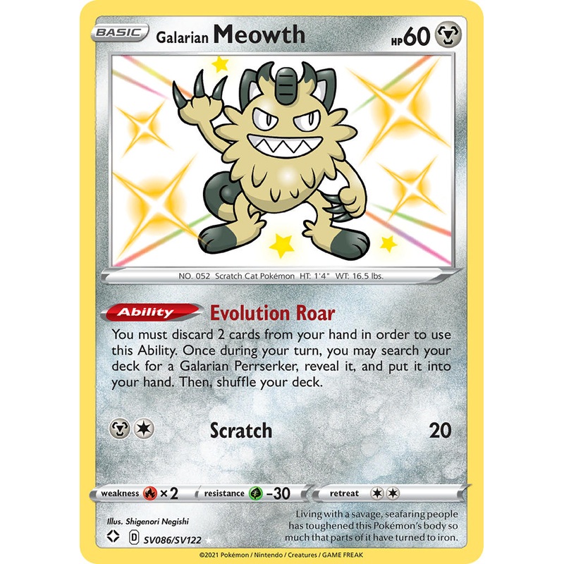 Galarian Meowth (SV086/SV122) [Sword & Shield: Shining Fates]