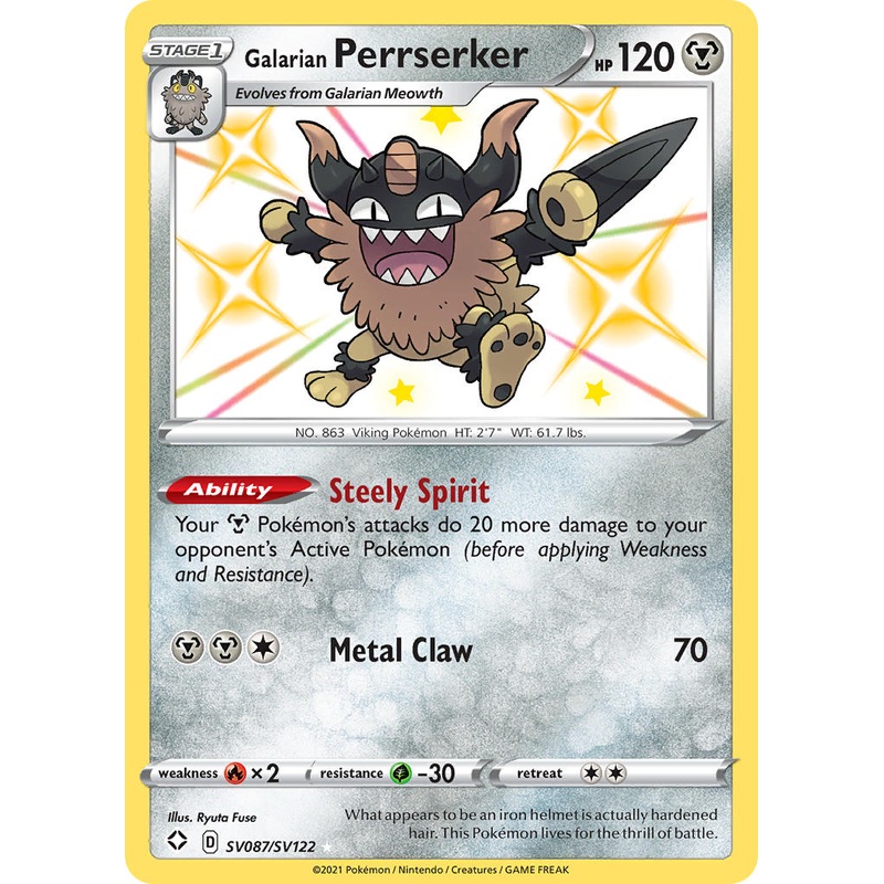Galarian Perrserker (SV087/SV122) [Sword & Shield: Shining Fates]