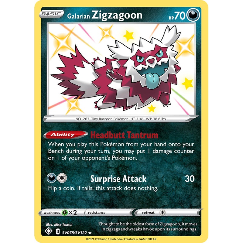 Galarian Zigzagoon (SV078/SV122) [Sword & Shield: Shining Fates]