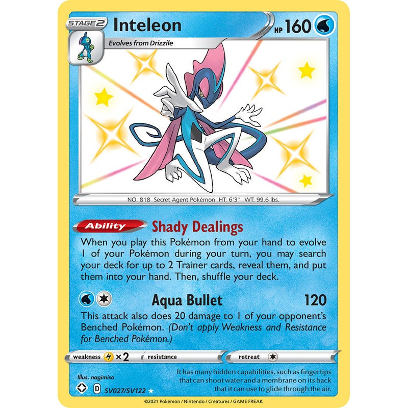 Inteleon (SV027/SV122) [Sword & Shield: Shining Fates]