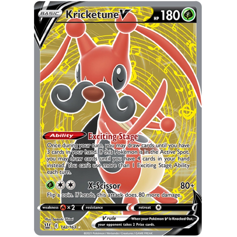 Kricketune V (142/163) [Sword & Shield: Battle Styles]