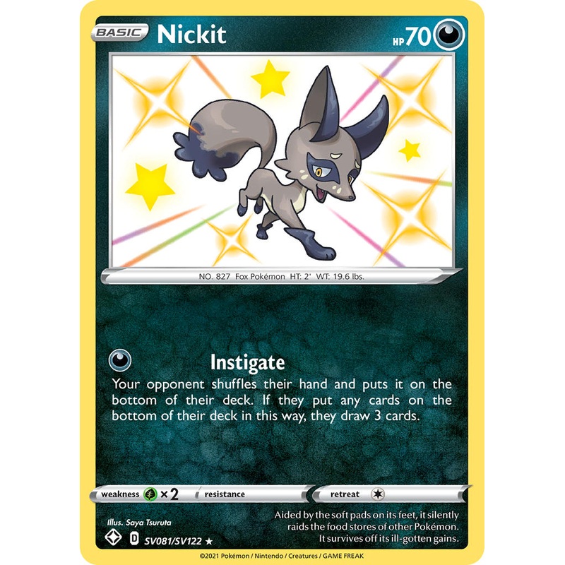 Nickit (SV081/SV122) [Sword & Shield: Shining Fates]