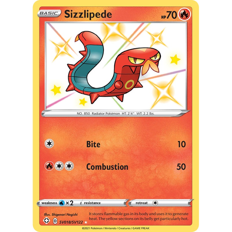 Sizzlipede (SV018/SV122) [Sword & Shield: Shining Fates]