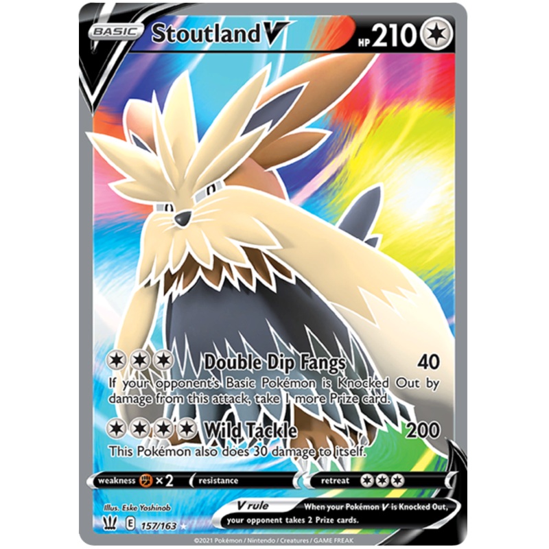 Stoutland V (157/163) [Sword & Shield: Battle Styles]