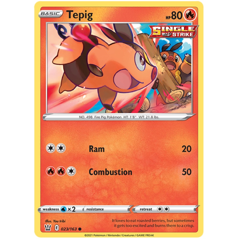 Tepig (023/163) [Sword & Shield: Battle Styles]