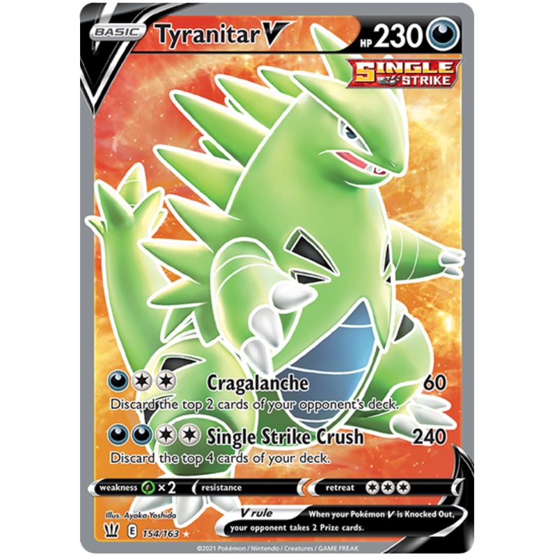 Tyranitar V (154/163) [Sword & Shield: Battle Styles]