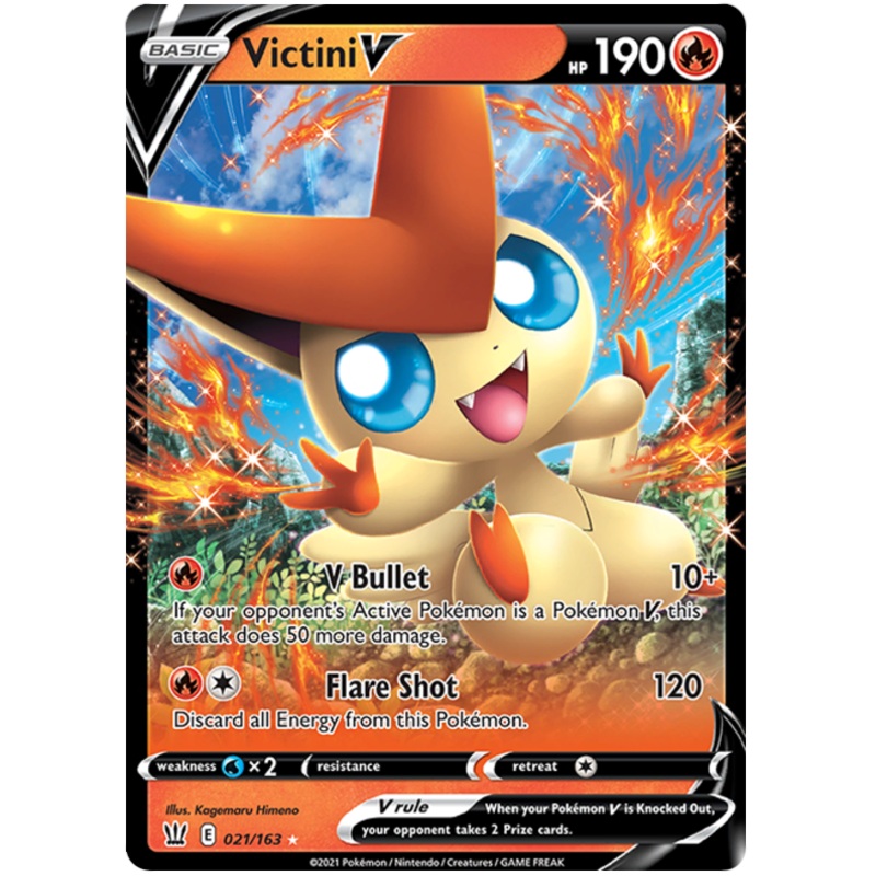 Victini V (021/163) [Sword & Shield: Battle Styles]