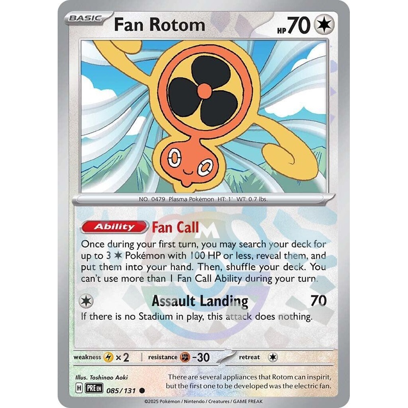 Fan Rotom (085/131) (Master Ball Pattern) [Scarlet & Violet: Prismatic Evolutions]