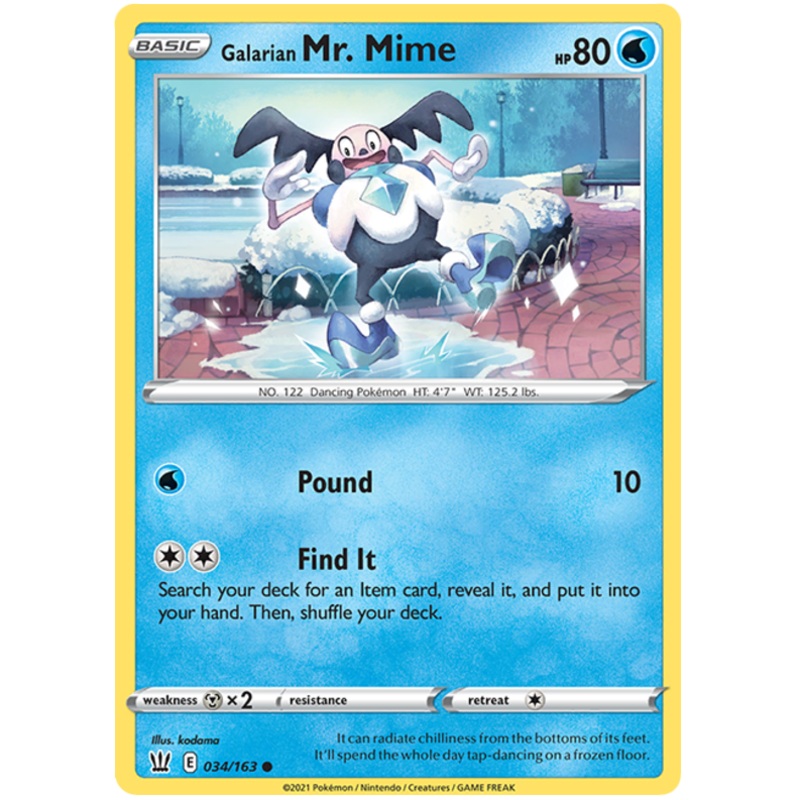 Galarian Mr. Mime (034/163) [Sword & Shield: Battle Styles]