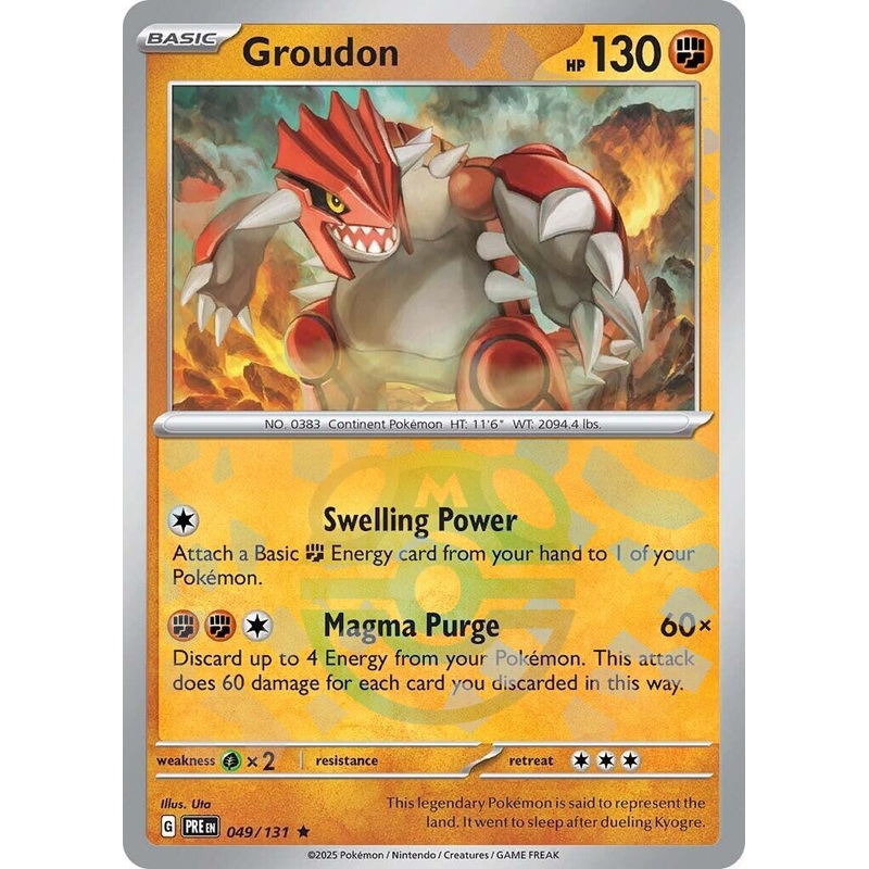 Groudon (049/131) (Master Ball Pattern) [Scarlet & Violet: Prismatic Evolutions]