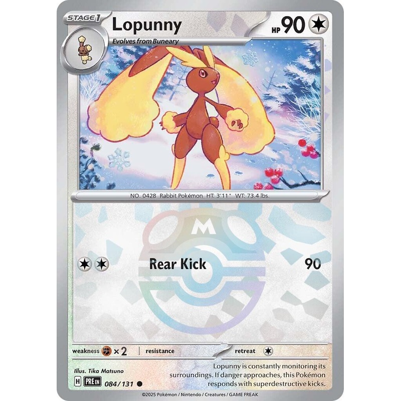 Lopunny (084/131) (Master Ball Pattern) [Scarlet & Violet: Prismatic Evolutions]
