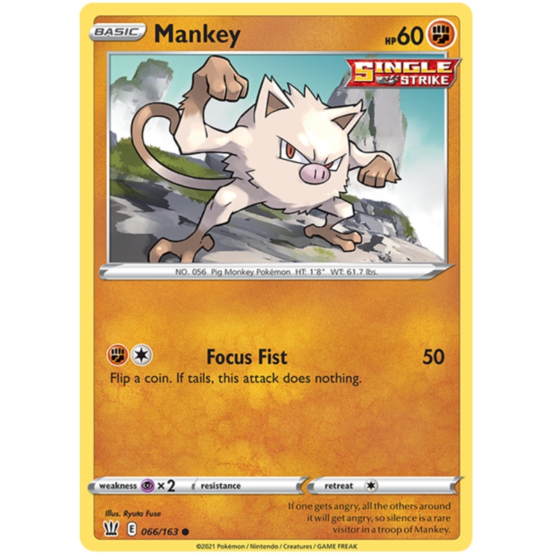Mankey (066/163) [Sword & Shield: Battle Styles]