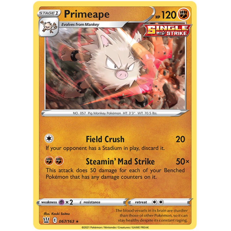 Primeape (067/163) [Sword & Shield: Battle Styles]