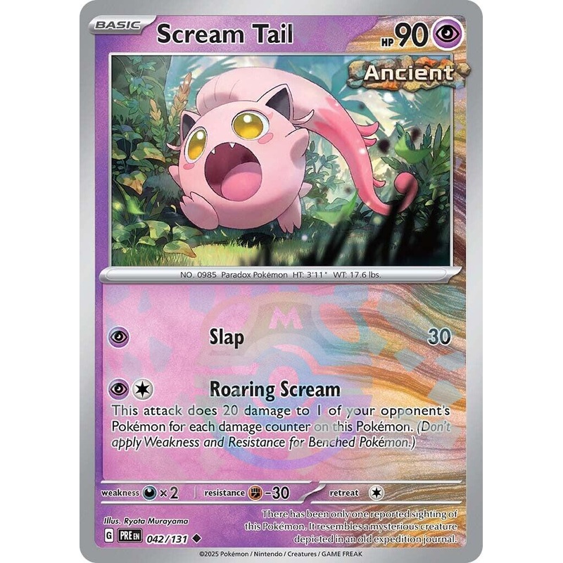 Scream Tail (042/131) (Master Ball Pattern) [Scarlet & Violet: Prismatic Evolutions]
